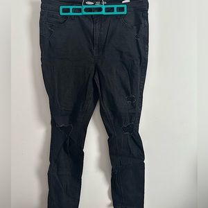 distressed black pants, OLDNAVY